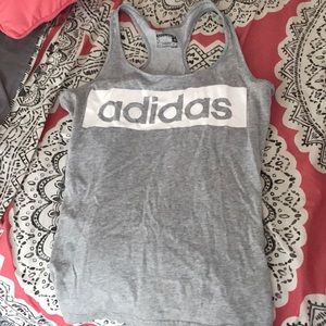 Grey adidas workout shirt